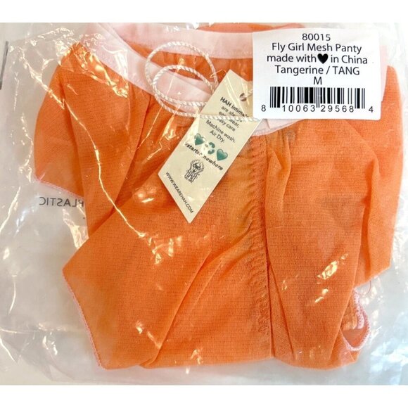 We Are HAH x Free People Women's Fly Girl Mesh Panty Tangerine Size M NWT - Picture 3 of 5
